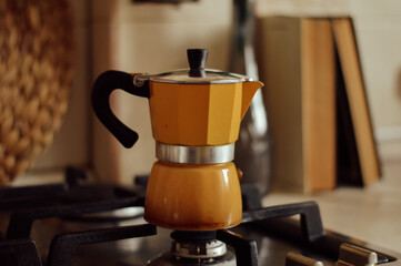 coffee pot on the stove