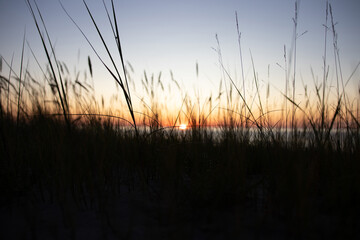 Peaceful Sunset at Baltic Sea. Travel Latvia