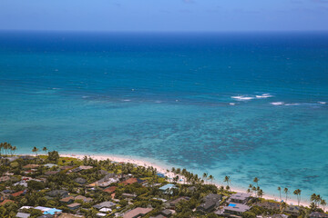 Ocean view Lanikai Kailua Oahu island Hawaii | Nature Sea Landscape