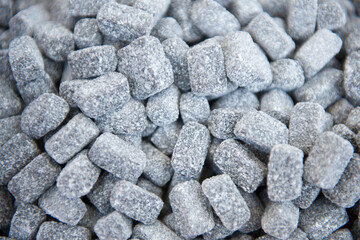 Top view of colorful candies, full frame shoot