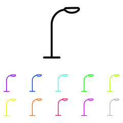 street lamp icon. Line design template