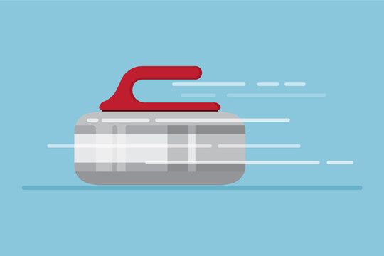 curling game icon vector flat design vector illustration.