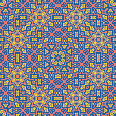Ethnic floral motifs seamless pattern design