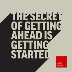 Long dark shadow quote template with long shadow