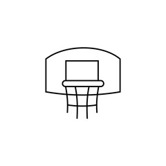 Fototapeta na wymiar Basketball ring icon in trendy outline style design
