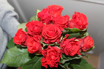 bouquet of red roses