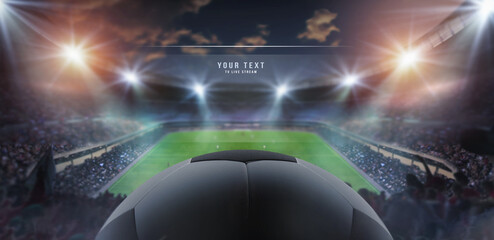 Soccer game in the stadium - template background screen