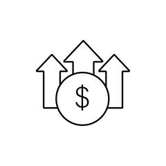 profit icon outline illustration