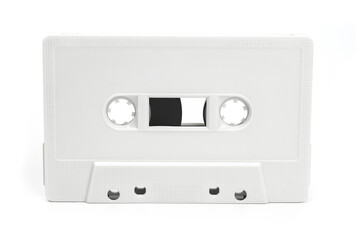 close up of a vintage audio tape on white background,Vintage 90.	