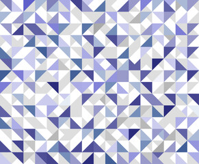 Fototapeta premium Abstract vector background. Geometric design brochure. White and blue color banner backdrop. Triangular seamless pattern
