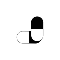 Capsule Icon Illustration Logo Template