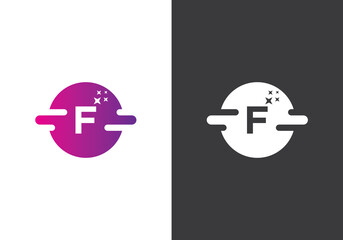 Abstract Letter F And Modern Clean Logo Design In Vector