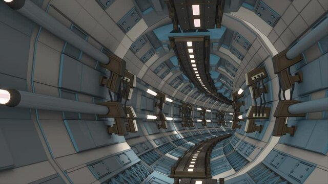 Sci Fi Endless Rounded Tunnel