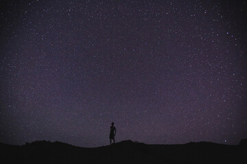 Oahu night starry milky way, Hawaii

