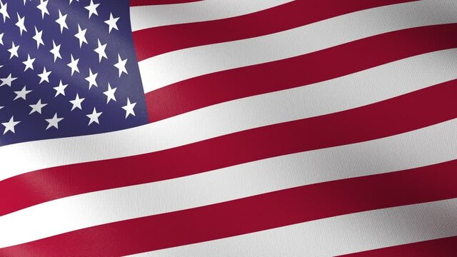 Flag of The United States of America. Flag's footages are rendered in real 3D software. Perfect for TV, Movies, social, HUD, presentations, webs etc.