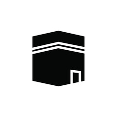 Kaba hajj muslim glyph icon design