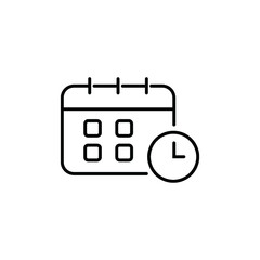 Flat calendar Icon. Calendar on the wall illustration line icon