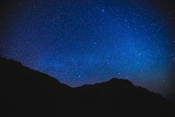 Oahu night starry milky way, Hawaii