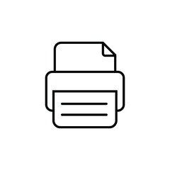 Printer Icon Design Template. Line Art Style