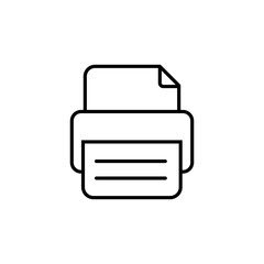 Printer Icon Design Template. Line Art Style