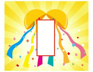 くす玉のベクターイラスト　　