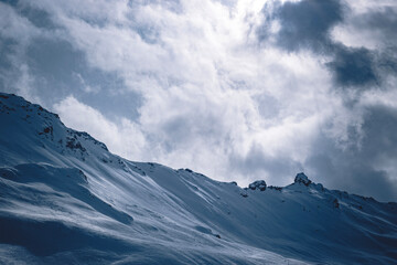 mountains and clouds