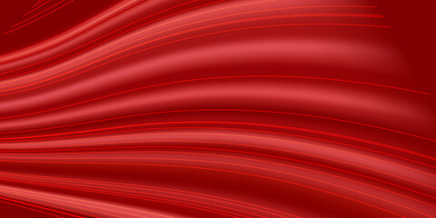 Naklejka premium Vector abstract red wavy background. Curve flow motion. Red vector Template Abstract background with curves lines and shadow. For flyer, brochure, booklet and websites design 
