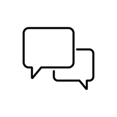 Talk bubble speech icon. Blank empty bubbles design elements. Chat on line symbol template.