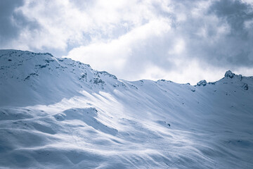 snow covered mountains