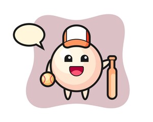 Cartoon character of pearl as a baseball player