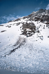 snow covered mountains