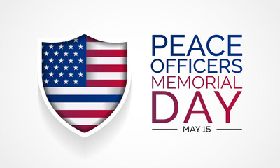 Peace Officers Memorial Day is celebrated on May 15 of each year in United states that pays tribute to the local, state, and federal officers who have died or disabled, in the line of duty. vector art
