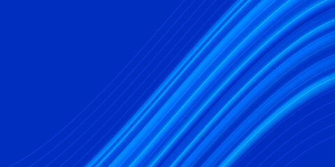 Blue silk luxury background. Deep blue satin fabric texture with curtain drapery and golden glowing border line. Luxurious abstract backdrop for banner or poster. Vector illustration 
