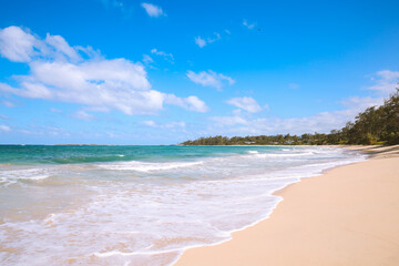 Fototapeta na wymiar Malaekahana Beach, North shore, Oahu island, Hawaii