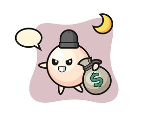 Illustration of pearl cartoon is stolen the money
