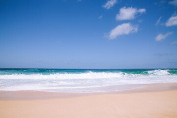 Fototapeta na wymiar Big waves at Banzai Pipeline, Oahu, Hawaii | Sea Nature Landscape Travel