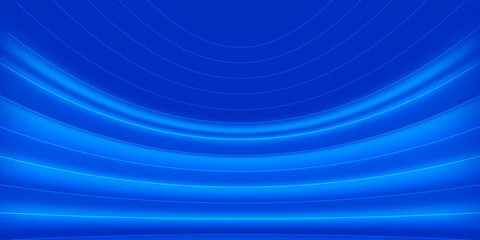 blue neon wave. vector abstract lines. template for advertising 