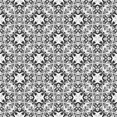Fototapeta premium Geometric seamless pattern, ornament, abstract black and white background, fashion print, vector decorative texture.