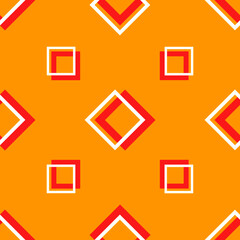 seamless memphis design pattern in yellow with simple geometric shape