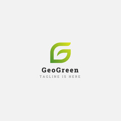 Logo Letter G Leaf, Concept Letter G and Icon Green Leaf.