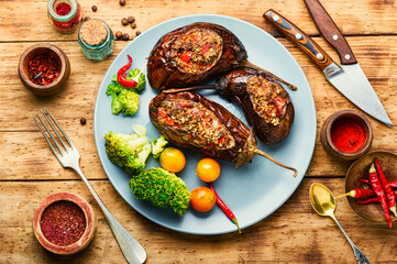 Eggplant stuffed with vegetables