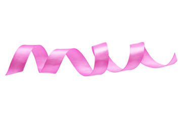 festive swirling ribbon on a white background