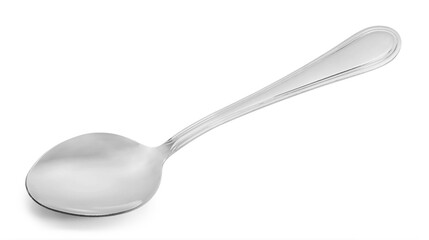 metal spoon isolated on white.