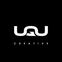UQU Letter Initial Logo Design Template Vector Illustration