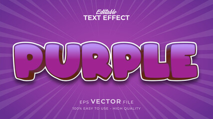 Editable text style effect - Purple text style theme