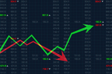 2d illustration inflation and deflation graph
