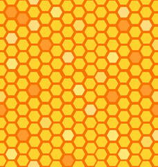 Seamless background bee honeycombs. Vector illustration