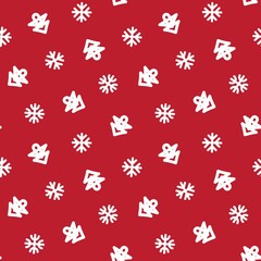 Christmas Snowflakes seamless pattern design