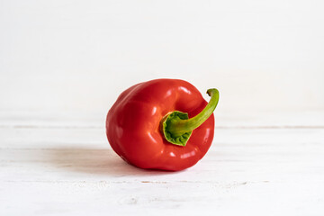 Bell pepper on white background with copy space.