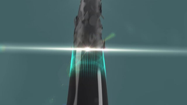 Hair care, Animation Nourish hair action of shampoo or serum. Concept Repair damaged hair. 3d rendering.